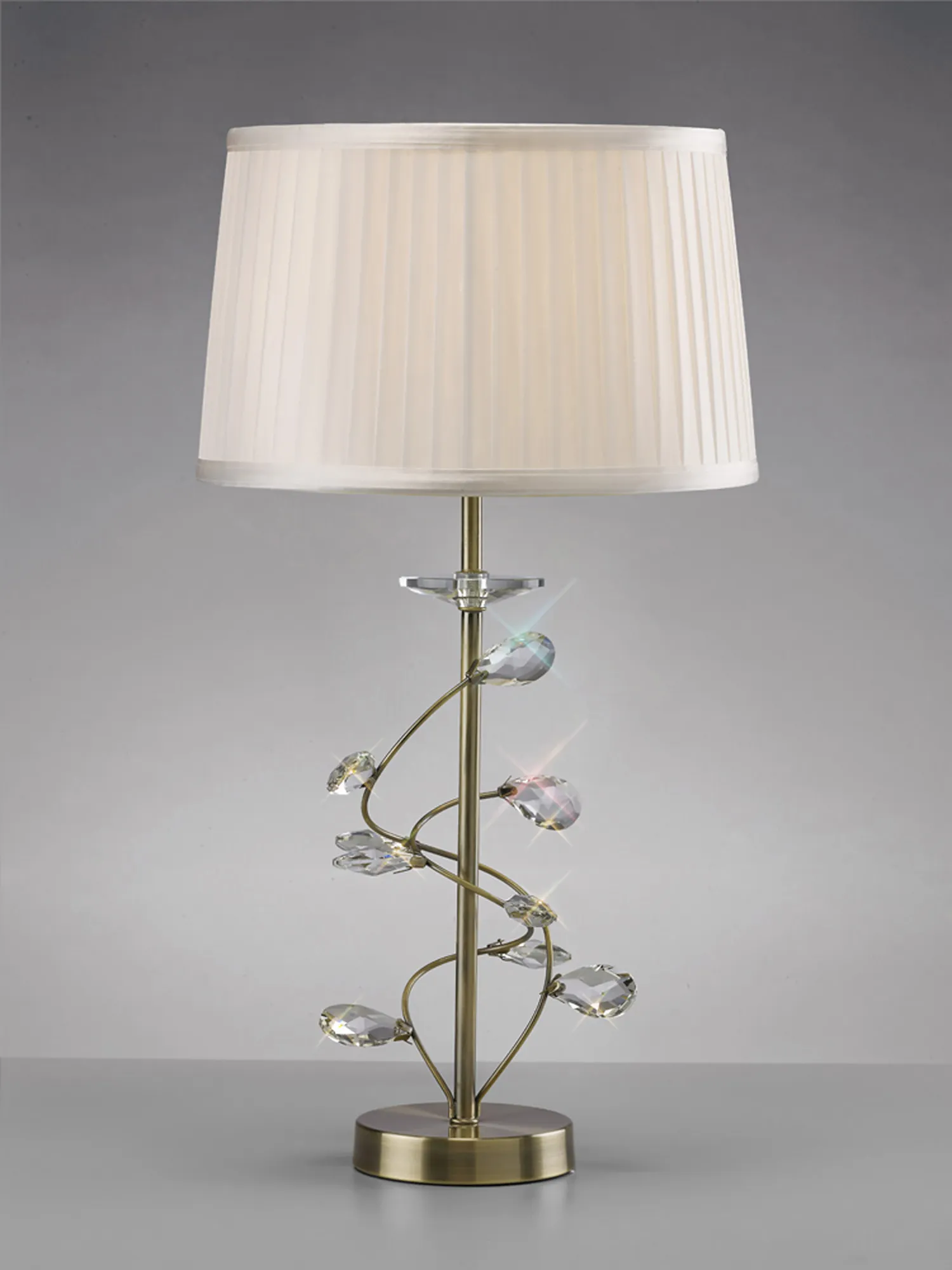 IL31220/WH  Willow Crystal 55cm 1 Light Table Lamp